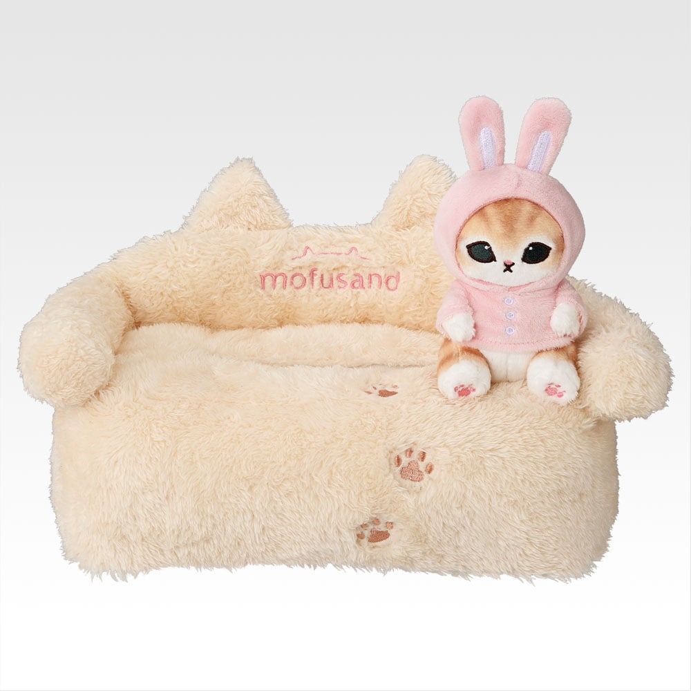 一番くじ mofusand にゃんこたちとパジャマパーティー(ラストワン賞-くつろぎにゃんこのソファ型ティッシュケース)